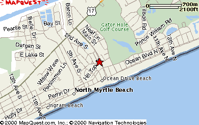 North myrtle Beach driving directions and map.